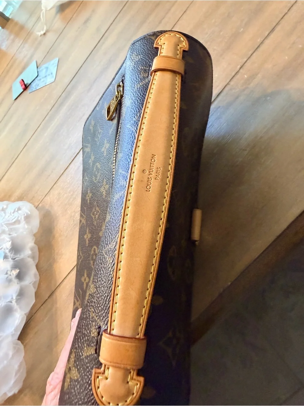 Louis Vuitton Brown Monogram Crossbody Bag with Gold Hardware